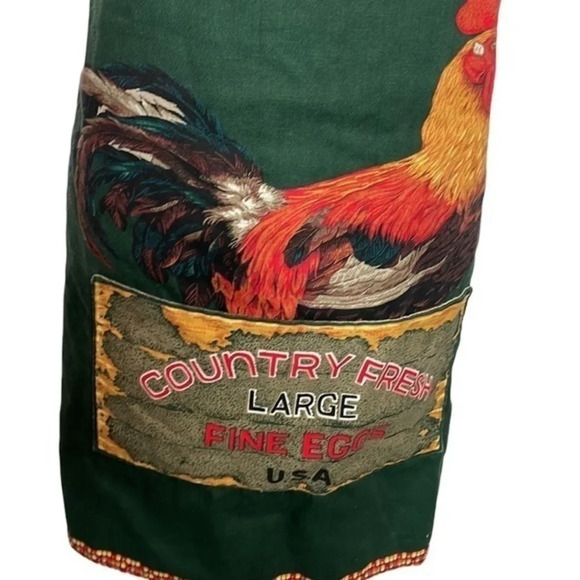 Handmade Rooster Apron with‎ a Large Front Pocket - Picture 2 of 9